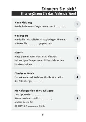 Erinnern Sie sich? Winter: Einfaches Gedächtnistraining durch ...